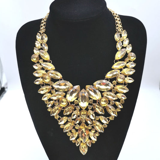 Full Diamond Exaggerated Rhinestone All-match Necklace