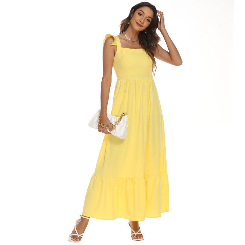 Summer Women's Bright Yellow Dress