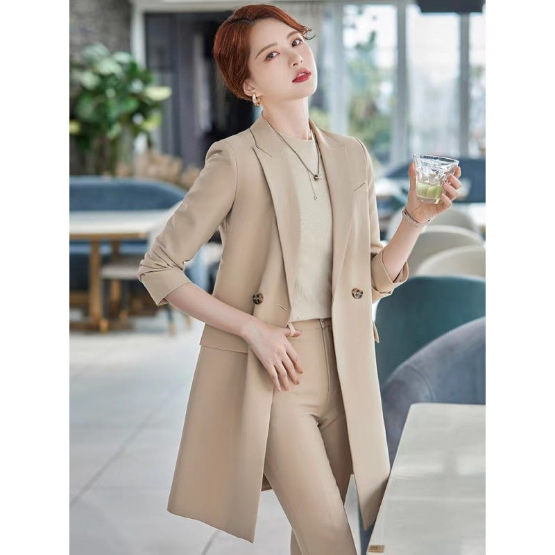 Temperament Coat Korean Style Mid-length Casual Small Suit Coat