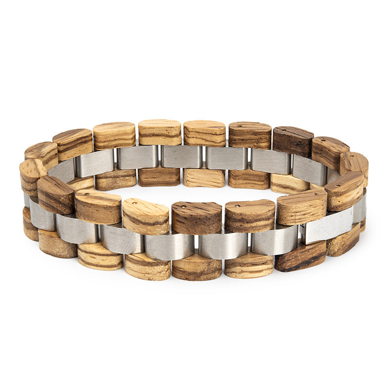 Pulsera de madera para pareja de hombres y mujeres.