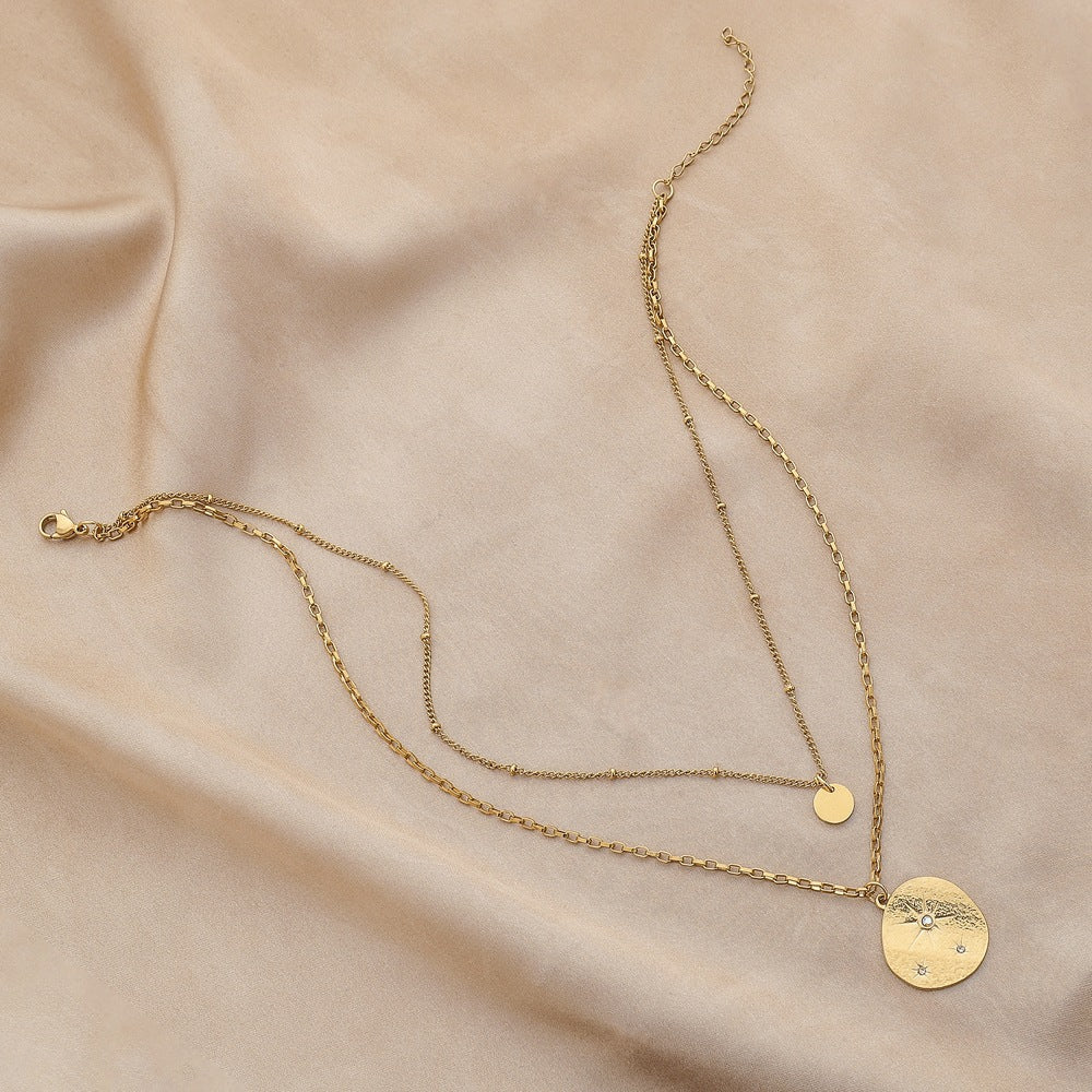 Fashionable And Elegant Stainless Steel Gold Necklace