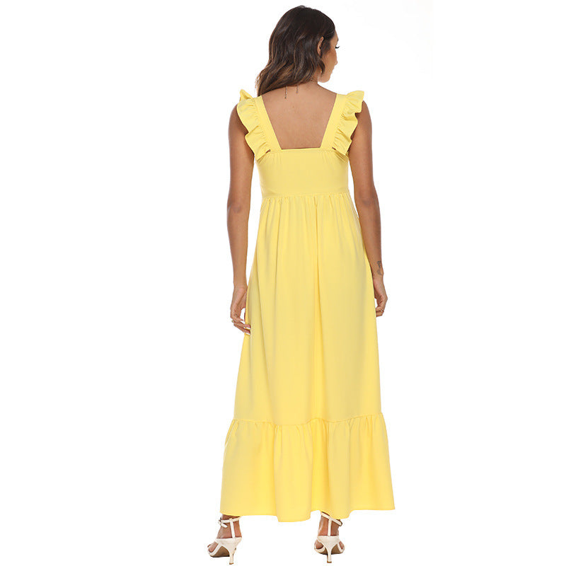 Summer Women's Bright Yellow Dress