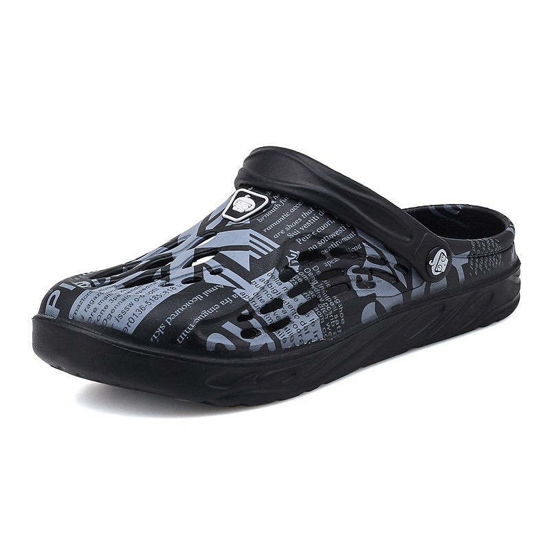 Men's Hole Shoes Plus Size Slippers Toe Cap