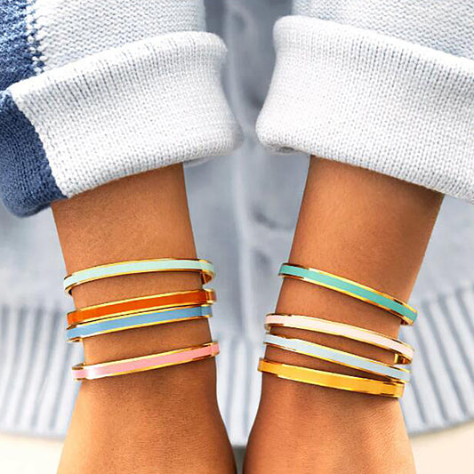 Fashion Colorful Electroplated Stainless Steel Bracelet