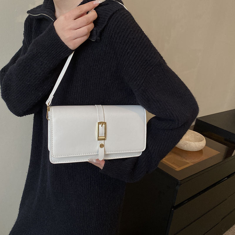 Bolso de hombro elegante minimalista retro con estilo para mujer