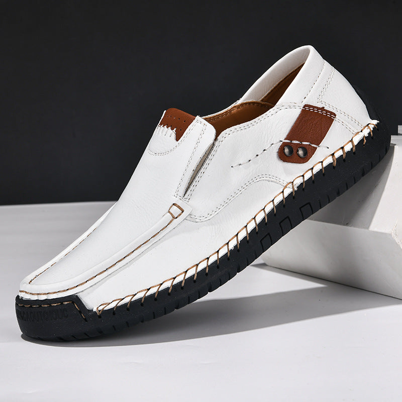 Men's Outdoor Casual Flat Handmade Leather Shoes