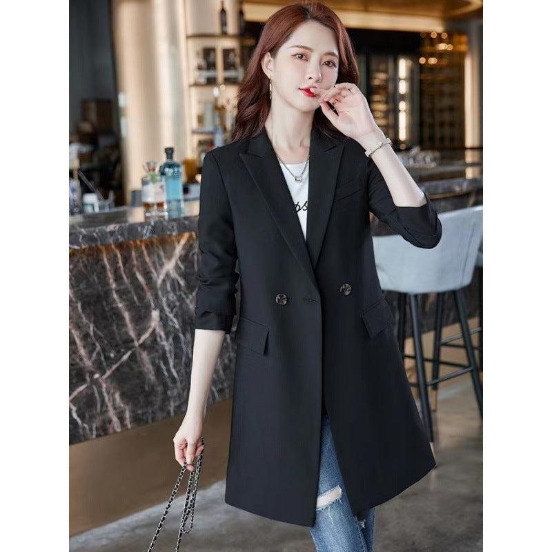 Temperament Coat Korean Style Mid-length Casual Small Suit Coat