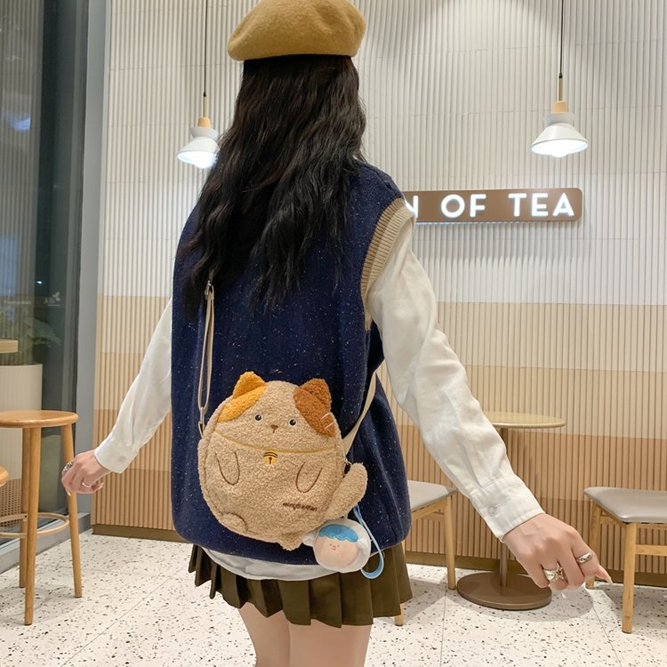 Bolso de felpa lindo y versátil para mujer