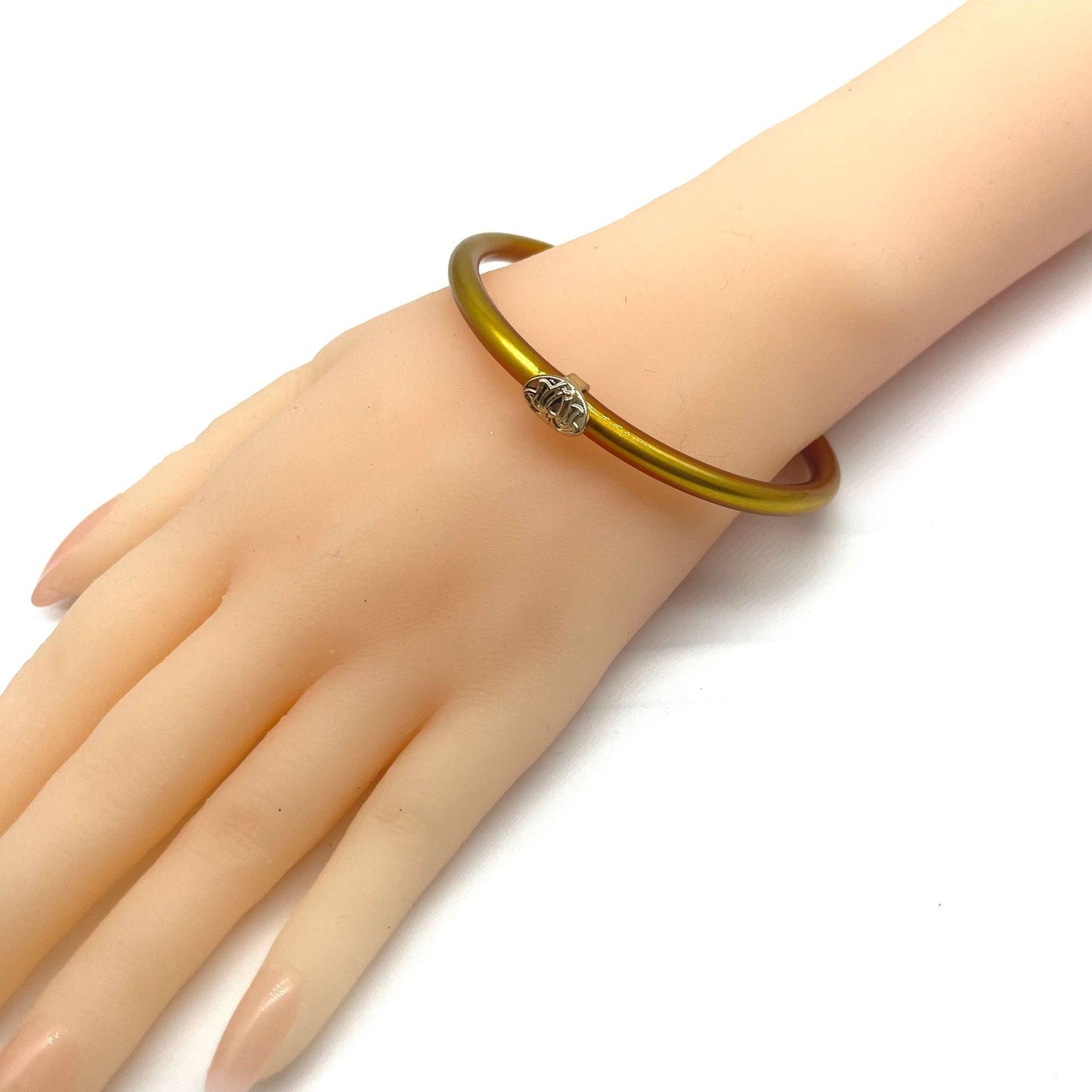 Pulsera bicolor de silicona simple de moda para mujer