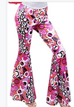 Women's Tight Retro Print Bootleg Pants