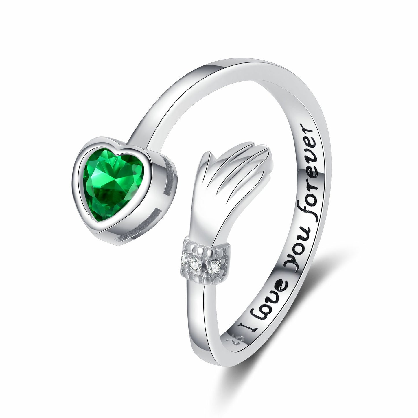 Love Hug Hands Diamond-studded Ring Female