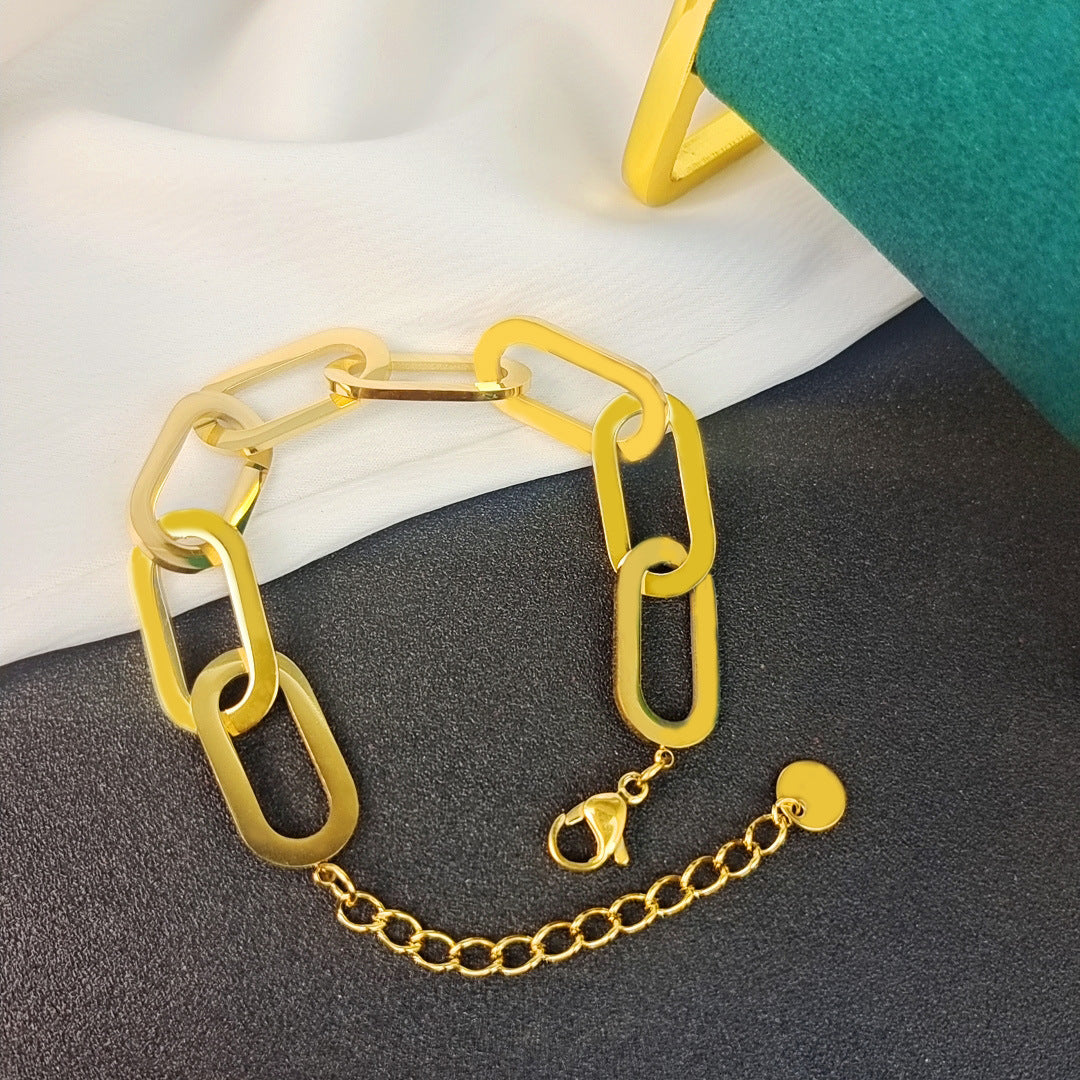 Pulsera de acero de titanio de moda estilo coreano