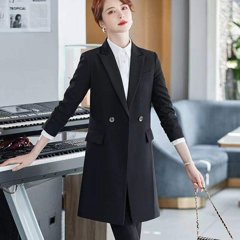 Temperament Coat Korean Style Mid-length Casual Small Suit Coat