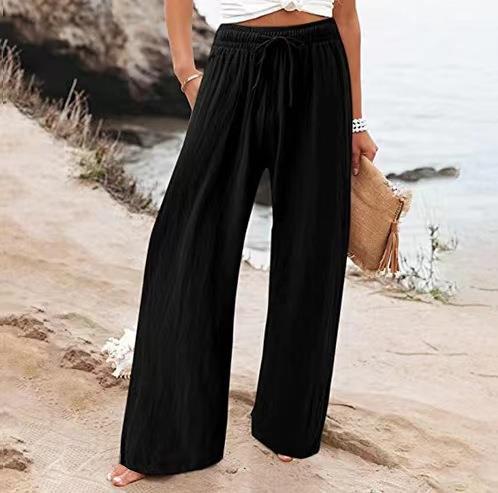 Women's Cotton And Linen Wide-leg Beach Pants Casual Pants