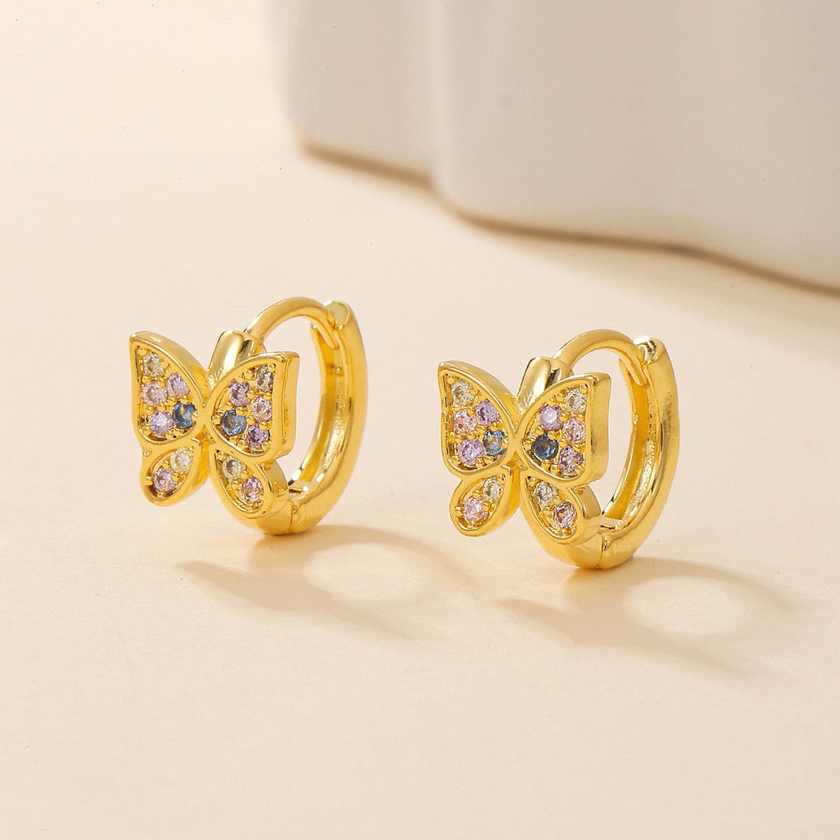 Women's Fashion Color Zircon Earrings