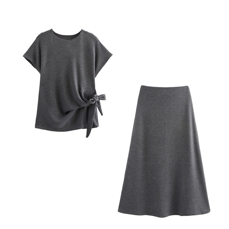 Women's Nodule Decoration Top And Skirt