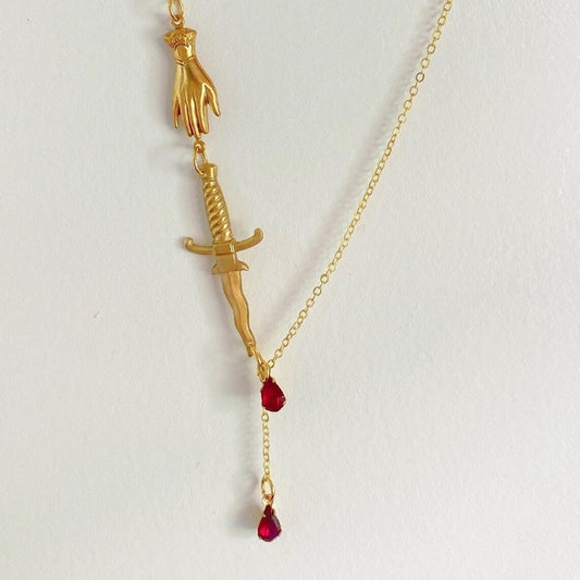 Brother's Special Dagger Ruby Necklace