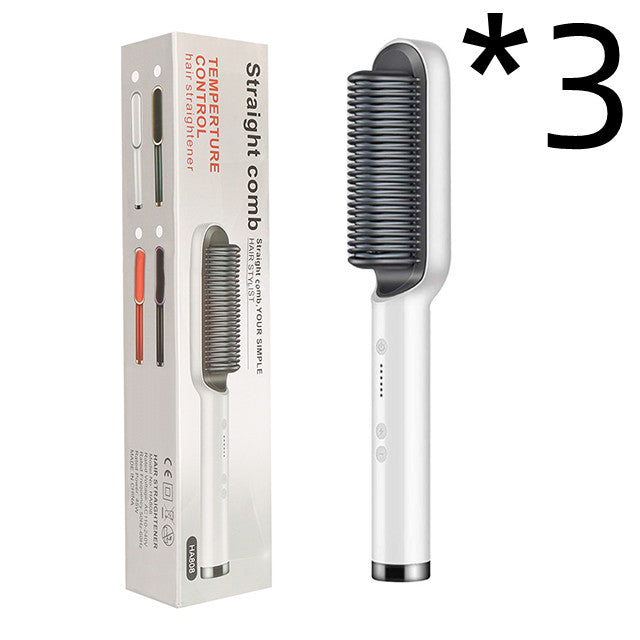 Bago 2 In 1 Hair Straightener Hot Comb Negative Ion Curling Tong Dual-purpose Electric Hair Brush