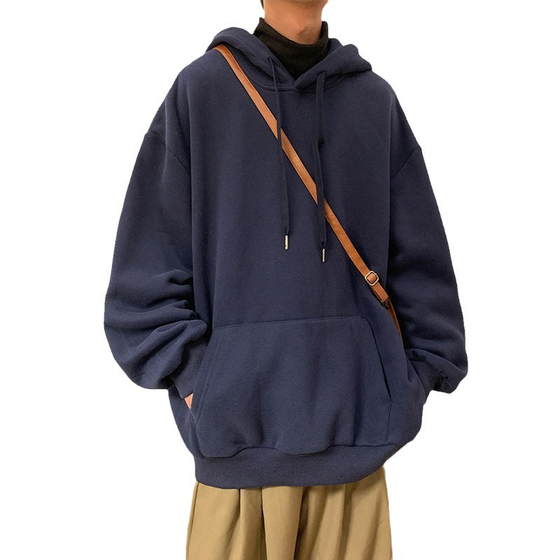 Sweater Men's Fashionable Solid Color Hooded