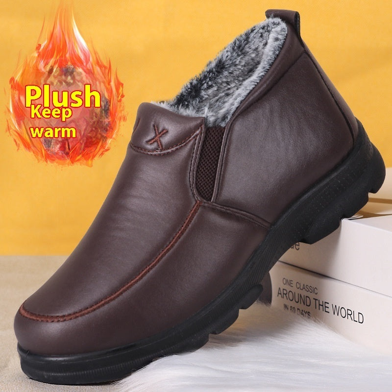 Winter Elderly Cotton Shoes Polyurethane Thick Cotton Boots Thick Warm