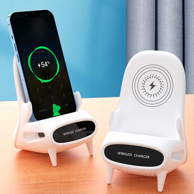 Portable Mini Chair Wireless Charger Desk Holder ng Mobile Phone Wireless Charger 10W Fast Charge Espesyal na Regalo