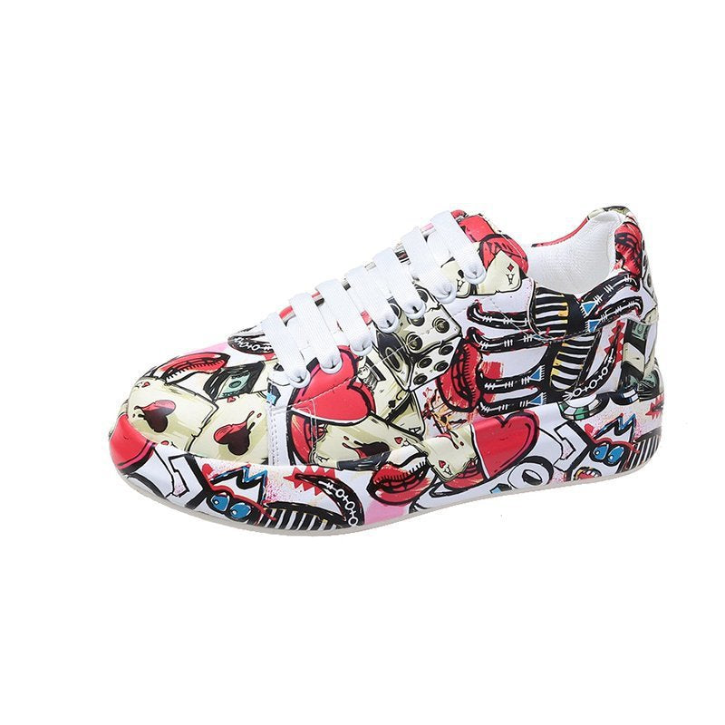 Zapatos casuales con plataforma de moda para mujer Zapatillas pintadas