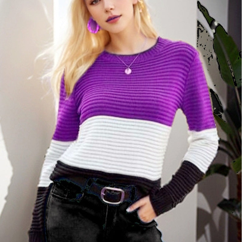 Women's Knitwear Top Elegance Retro Slim-fit Figure Flattering Sweater