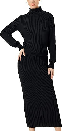 Women's Knitted Skirt Suit