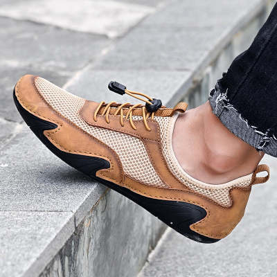 Plus Size Hollow-out Gommino Men's Casual Design Hollow Leather Shoes