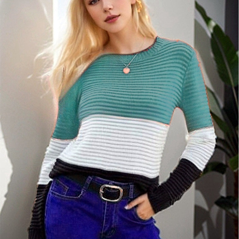 Women's Knitwear Top Elegance Retro Slim-fit Figure Flattering Sweater