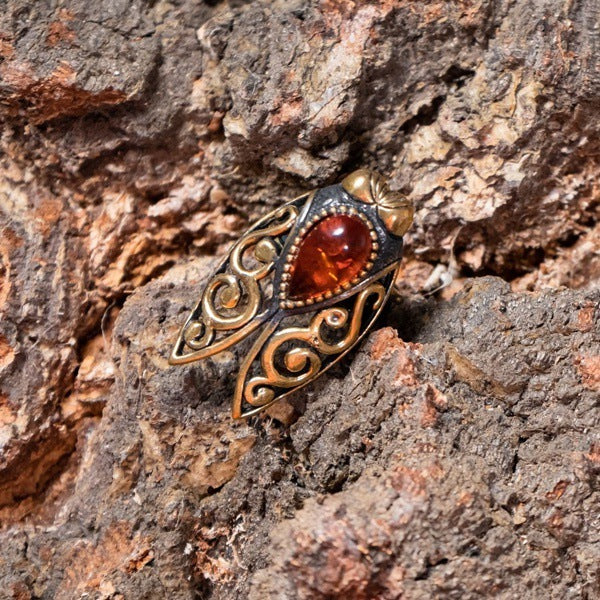 Vintage Electroplated Animal Ruby Ring