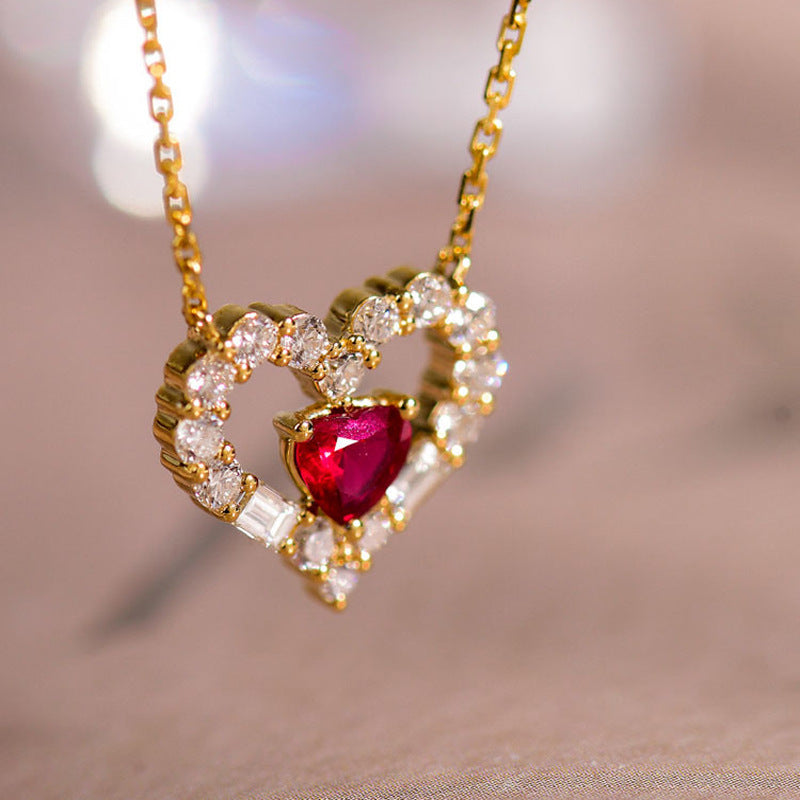 Personality Ruby Love Fashion Clavicle Chain