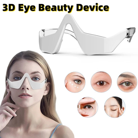 Instrumento de belleza para ojos 3D, pulso de microcorriente, relajación ocular, Reduce las arrugas y las ojeras, elimina las bolsas de los ojos, herramienta de belleza masajeadora 