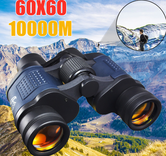 Binoculares 60X60 telescopio potente 160000m alta definición para acampar senderismo vidrio óptico completo visión nocturna con poca luz