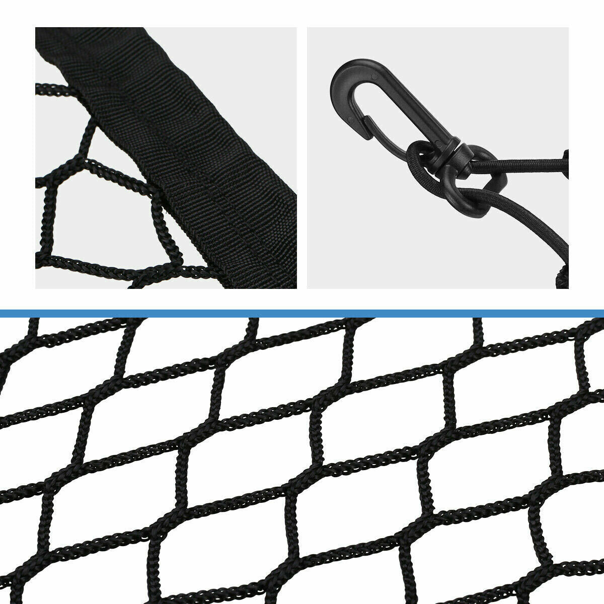 Trunk CARGO NET Car Nylon Elastic Mesh Organizer Truck SUV Universal 4 Hook Rear