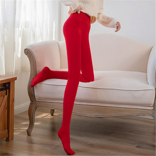 Leggings de baile de gran tamaño alargados acolchados de terciopelo grueso de invierno