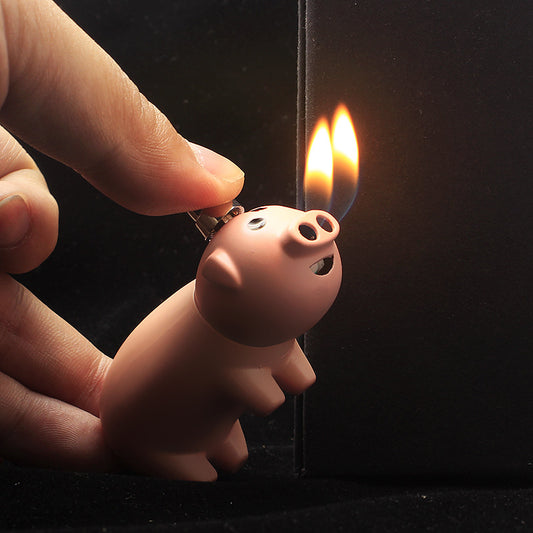 TB928 Mr Pig Double Fire Flame Lighter