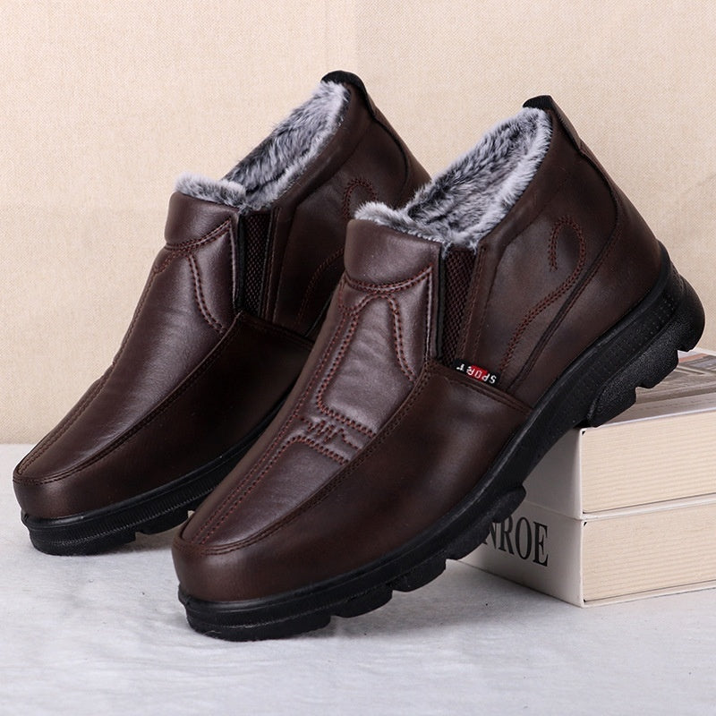 Winter Elderly Cotton Shoes Polyurethane Thick Cotton Boots Thick Warm