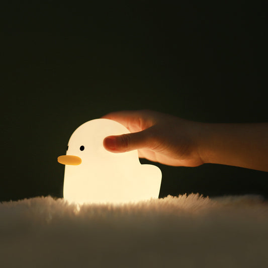 Nordic Cute Lovely Cartoon Dull Duck Led Night Light Silicone USB Charging NightLight Mga Regalo sa Holiday Kids Room Bedside Bedroom 