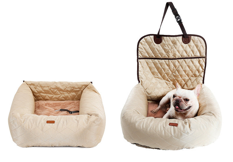 2 In 1 Pet Dog Carrier Folding Car Seat Pad Makapal na Multi-purpose Pet Bed Dog Car Mattress Mga Supply para sa Alagang Hayop