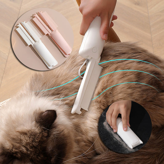 Pet Groomer Pet Hair Removal Brush Cat Grooming Brush Dog Cat Massage Epilator Upang Alisin ang Lumulutang na Buhok ng Cat Hair Dog Pet Supplies