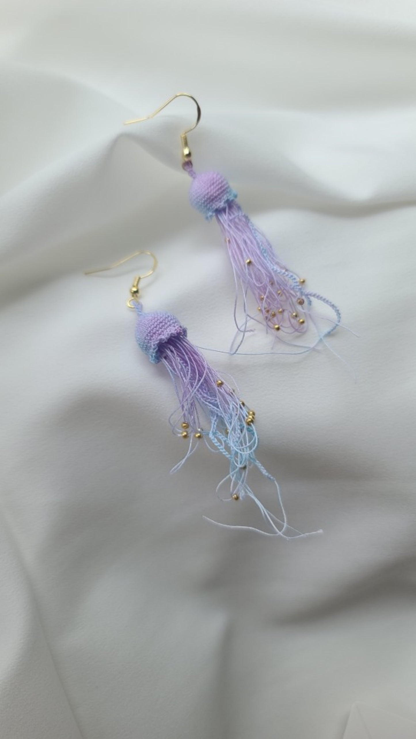 Micro Hook Jellyfish Earrings And Tassels