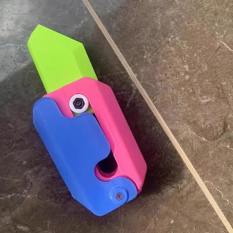 Impresión 3D Gravity Cub saltando pequeño cuchillo de rábano Mini modelo premio de estudiante colgante juguete de descompresión para regalo de niños