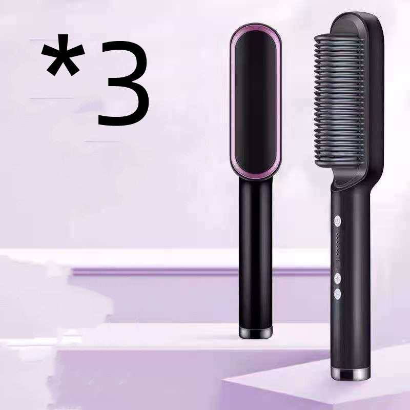 Bago 2 In 1 Hair Straightener Hot Comb Negative Ion Curling Tong Dual-purpose Electric Hair Brush