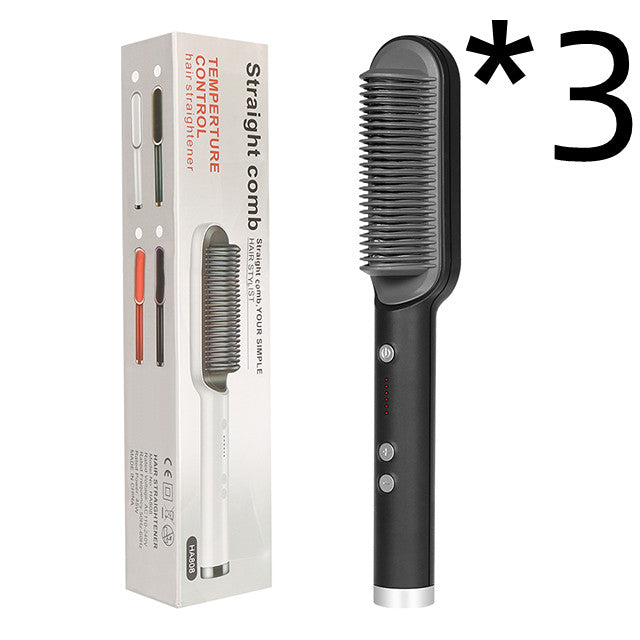 Bago 2 In 1 Hair Straightener Hot Comb Negative Ion Curling Tong Dual-purpose Electric Hair Brush