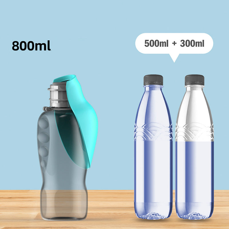 Botella de agua para perros de 800 ml, portátil, de alta capacidad, a prueba de fugas, cuenco para beber plegable para mascotas, Golden Retriever, suministros para caminar al aire libre, productos para mascotas