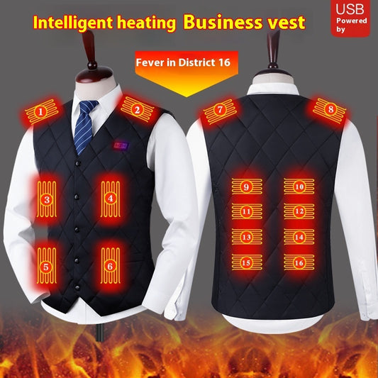 District 16 Smart Self-heating Vest Winter Warm USB Electric Heating Vest Constant Temperature