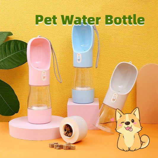 Cuenco alimentador de botella de agua para perros, botella de agua portátil para comida, cuencos para perros para viajes al aire libre, cuenco de agua para perros