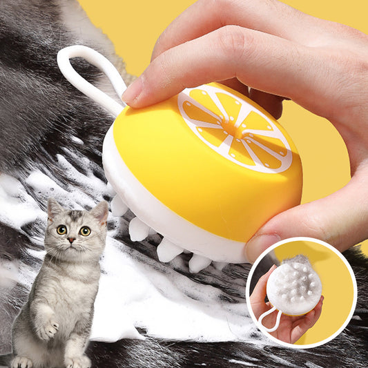 Pet Dog Cat Bath Brush 2-in-1 Pet SPA Massage Comb Soft Silicone Pet Shower Pag-aayos ng Buhok Cmob Dog Cleaning Tool Mga Supplies ng Alagang Hayop