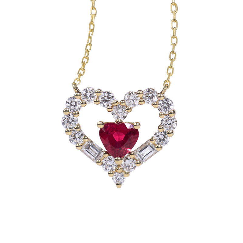 Personality Ruby Love Fashion Clavicle Chain